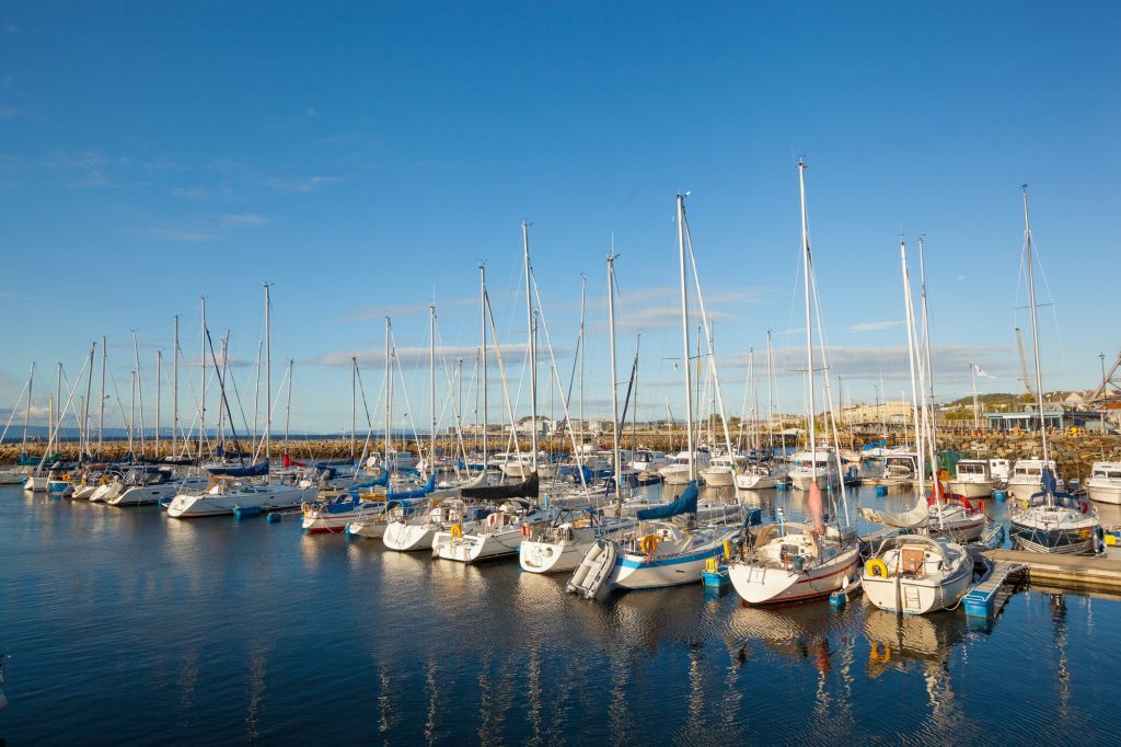 view of a marina in Trondheim